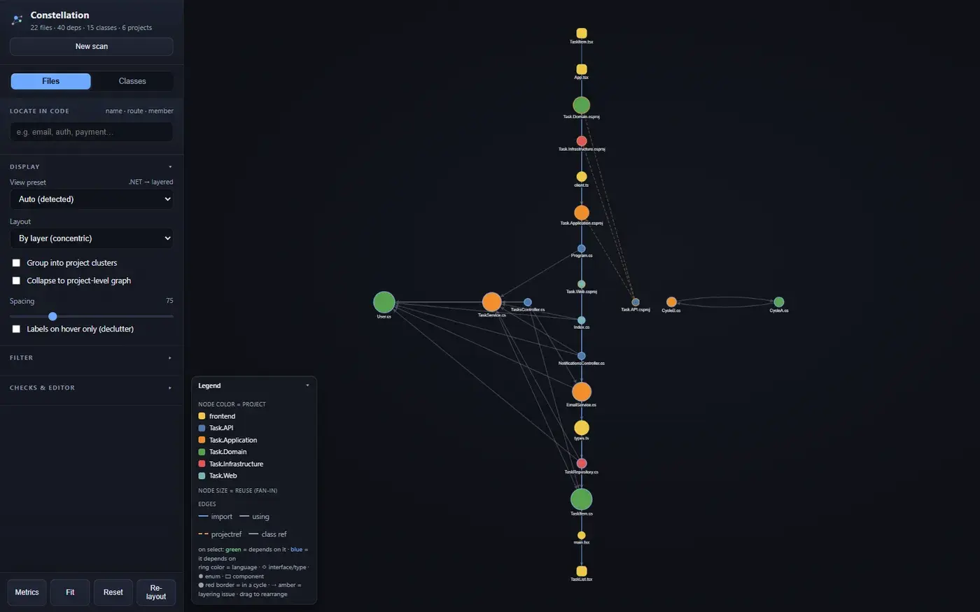 Screenshot of Constellation